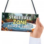 Hot Tub Stress Free Zone Novelty Hot Tub Accessories For Garden 