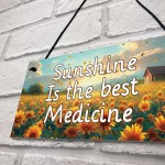 Garden Signs For Outside Sunshine Is The Best Medicine Yard Sign