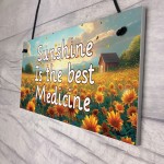 Garden Signs For Outside Sunshine Is The Best Medicine Yard Sign