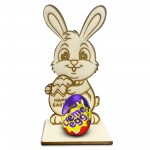 Easter Mini Creme Egg Holder Wooden Easter Bunny Treat Kinder