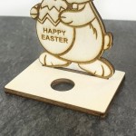 Easter Mini Creme Egg Holder Wooden Easter Bunny Treat Kinder