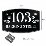 Dog Theme House Sign Plaque Door Number 1 - 9999 Personalised 
