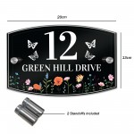 Contemporary House Sign Floral Door Sign Personalised Name Plate