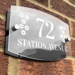 Personalised Acrylic House Sign Custom Door Number And Road Name