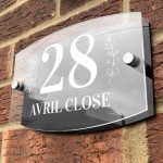 House Number Plaques Door Numbers Personalised Acrylic Door Sign