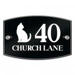 Cat Theme House Sign Plaque Door Number 1 - 9999 Personalised 