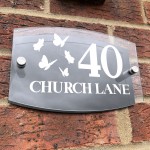 Contemporary House Sign Plaques Door Number Personalised Address