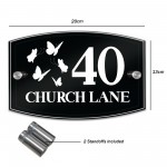 Contemporary House Sign Plaques Door Number Personalised Address
