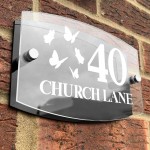 Contemporary House Sign Plaques Door Number Personalised Address