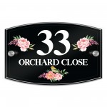 House Name Plaques Personalised Sign for Outside Black Door Sign