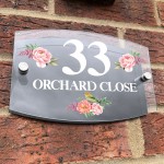 House Name Plaques Personalised Sign for Outside Black Door Sign