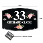 House Name Plaques Personalised Sign for Outside Black Door Sign