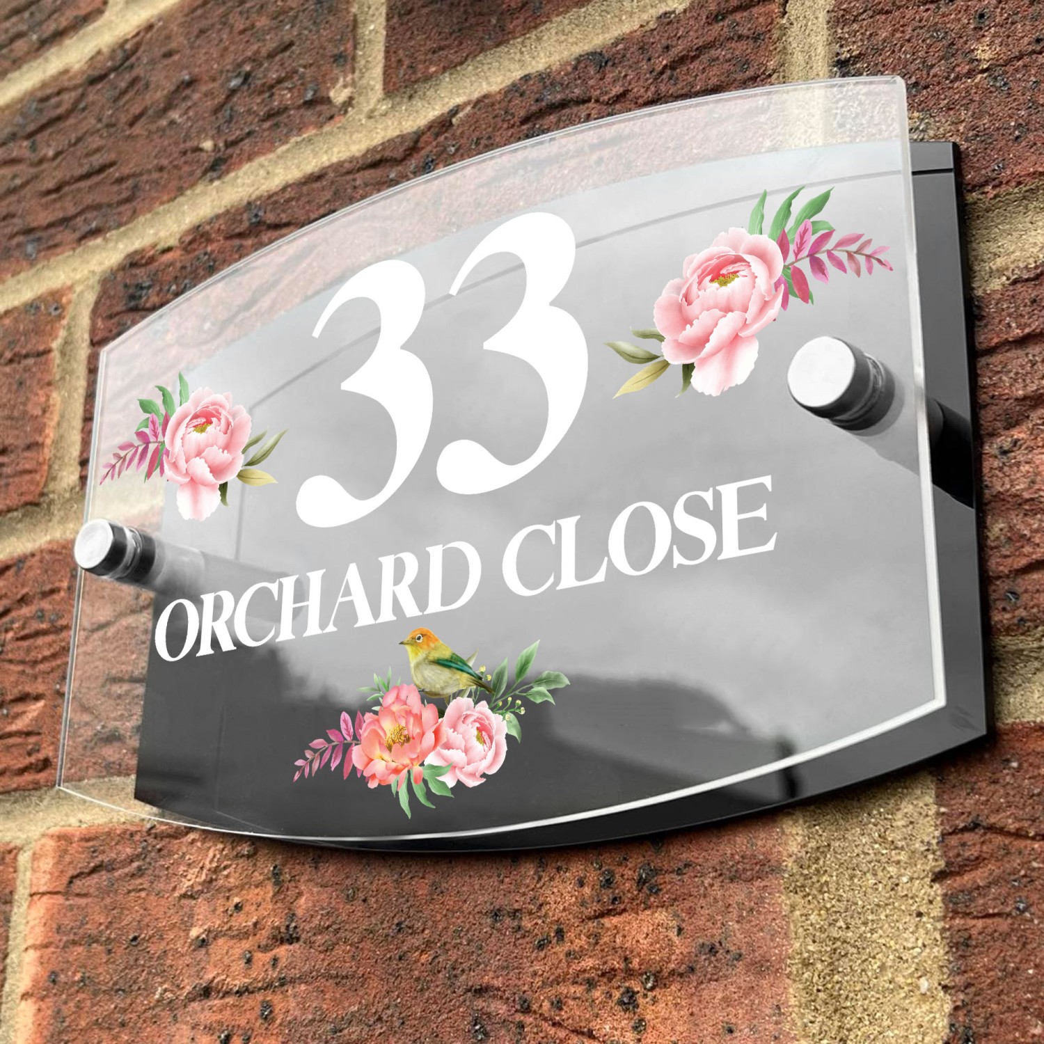 Personalised Acrylic House Sign / Plaque / Door Number - Modern Glass Style By K Smart Sign