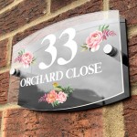House Name Plaques Personalised Sign for Outside Black Door Sign
