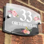 House Name Plaques Personalised Sign for Outside Black Door Sign