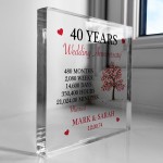 Personalised 40th Wedding Anniversary Gift Ruby Wedding Gifts