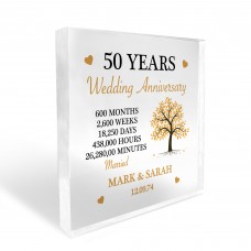 Personalised 50th Wedding Anniversary Gift Ruby Wedding Gift