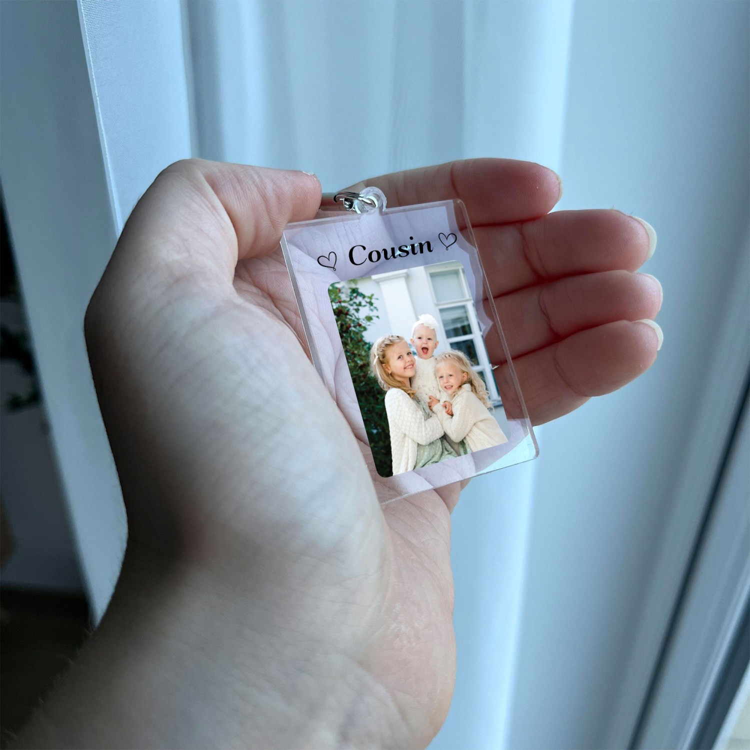 Cousin Keyring Gifts Personalised Cousin Photo Keychain Birthday
