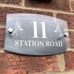 Modern House Signs Plaques Acrylic & Aluminium Door Number