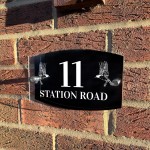 Modern House Signs Plaques Acrylic & Aluminium Door Number