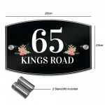 Personalised House Sign Modern Glass Effect Acrylic Door Street 