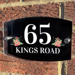 Personalised House Sign Modern Glass Effect Acrylic Door Street 