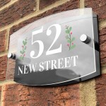 Contemporary Moden Door House Sign Acrylic & Aluminium Door Sign