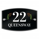 Personalised House Door Sign Number Acrylic & Aluminium House