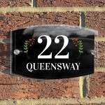 Personalised House Door Sign Number Acrylic & Aluminium House