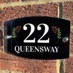 Personalised House Door Sign Number Acrylic & Aluminium House