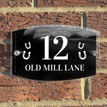 Personalised House Sign Plaque Horse Theme Door Number Plaque