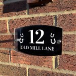 Personalised House Sign Plaque Horse Theme Door Number Plaque