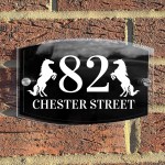 Personalised House Sign Plaque Door Number 1 - 999 Horse Theme