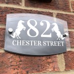 Personalised House Sign Plaque Door Number 1 - 999 Horse Theme