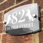 Personalised House Sign Plaque Door Number 1 - 999 Horse Theme