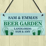 Personalised Beer Garden Sign Funny Pub Landlord Plaque Garden