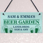 Personalised Beer Garden Sign Funny Pub Landlord Plaque Garden