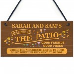 Garden Sign For Outside Personalised Patio Sign For Garden