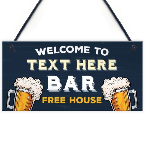 Personalised Home Bar Gift Bar Sign For Home Pub Garden Bar