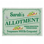 ALLOTMENT PERSONALISED Sign Hanging Plaque Name Garden Sign