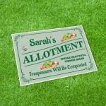 ALLOTMENT PERSONALISED Sign Hanging Plaque Name Garden Sign