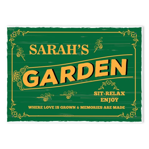 Garden Sign For Outside Personalised Hanging Outdoor Garden Sign