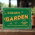 Garden Sign For Outside Personalised Hanging Outdoor Garden Sign