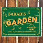 Garden Sign For Outside Personalised Hanging Outdoor Garden Sign