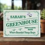 Personalised Greenhouse Sign Welcome Sign Garden Sign Home Decor