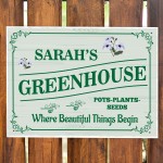 Personalised Greenhouse Sign Welcome Sign Garden Sign Home Decor