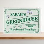 Personalised Greenhouse Sign Welcome Sign Garden Sign Home Decor