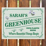 Personalised Greenhouse Sign Welcome Sign Garden Sign Home Decor