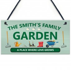 PERSONALISED GARDEN SIGN Hanging Wall Door Plaque Welcome Sign
