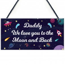 Daddy Gift For Fathers Day Birthday To The Moon And Back 